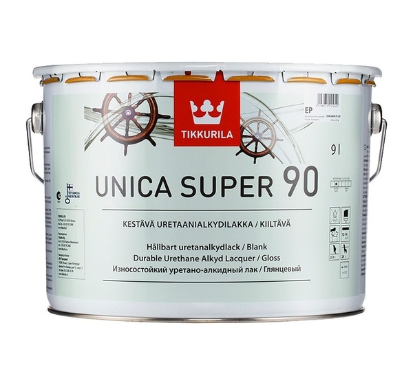 Лак глянцевый Tikkurila Unica Super ЕР 9 л